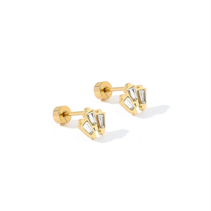 LINNY CO - Wholesale Stud/Post Earrings - Screwback Stud Earrings - Demi Gold