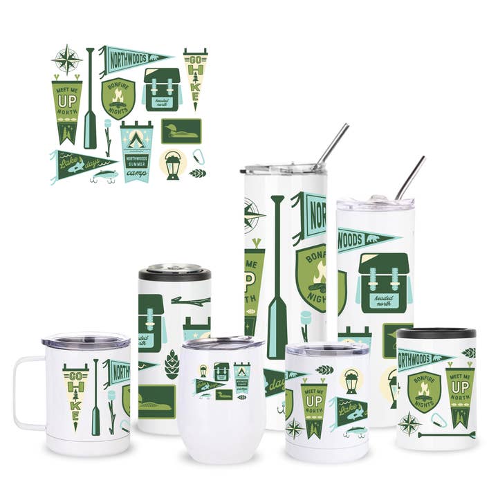 Camp Flags Insulated Drinkware for wholesale by Creative Compass