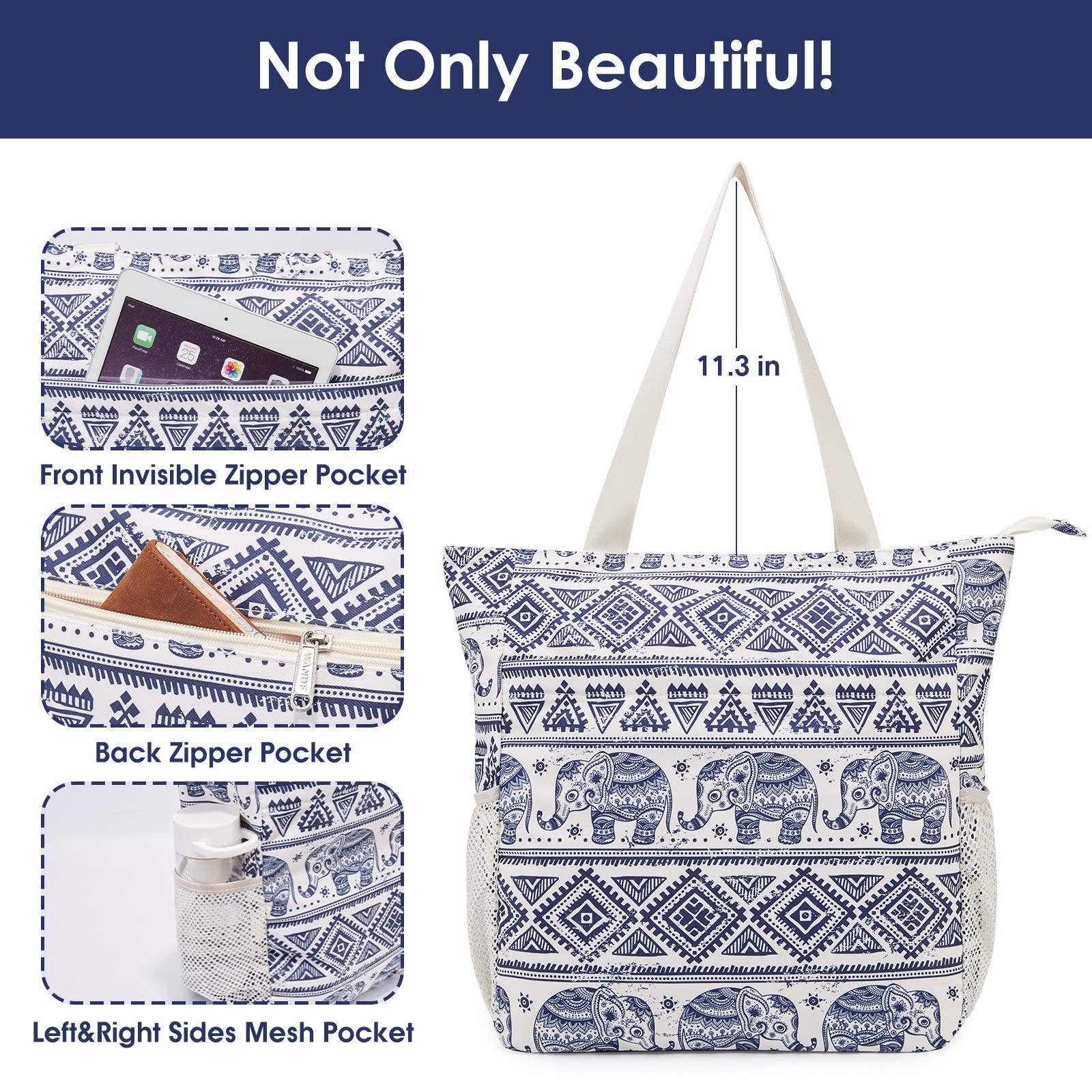 wandf - Wholesale Beach Bag - WANDF Water-resistant Beach Shoulder Tote Bag for Women11