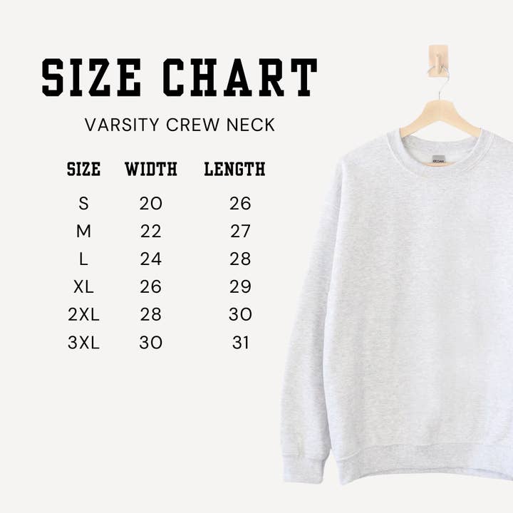 Unsalted Lifestyle Co. - Wholesale Graphic Sweatshirt - Women's - Custom Text Varsity Crew (Graphic Crew Neck Sweatshirt)1