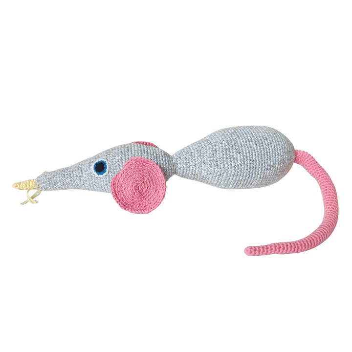 Stuffed animal toy, mouse, organic cotton for wholesale by BEBEMOSS, LLC