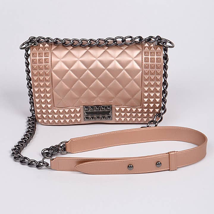 3AM BY H&D ACCESSORIES - Wholesale Crossbody Bag - Women's - Studded Monotone Clutch6