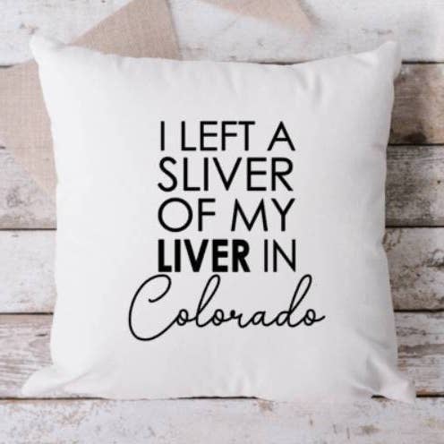 Left My Liver In Pillow, Liver Donor Pillow, Organ Donor Pillow, Throw Pillow, Living Donor Pillow, 18 x 18 Pillow, Pillow, White Pillow for wholesale by Brandi Dai Designs