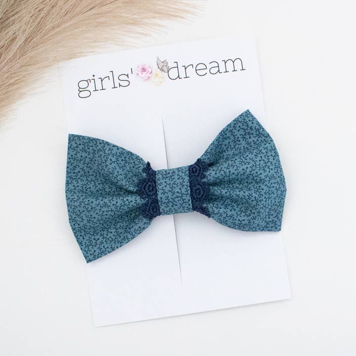Pinza para el pelo con lazo azul, para niños, para bebés, lazo para venta al por mayor de Girls' Dream