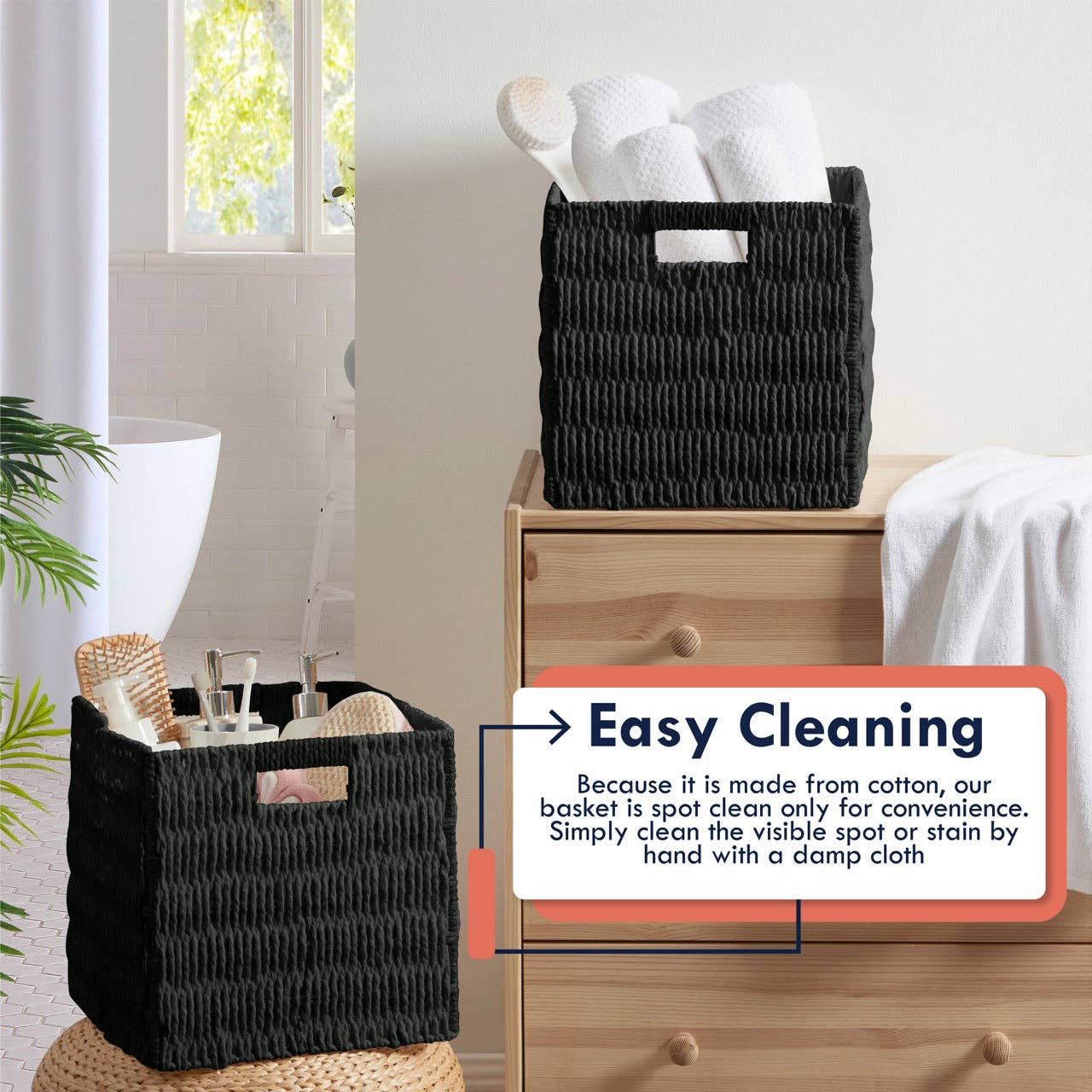 Ornavo Home - Wholesale Storage Bin - Foldable Paper Wicker Storage Shelf Basket Bin with Handles4