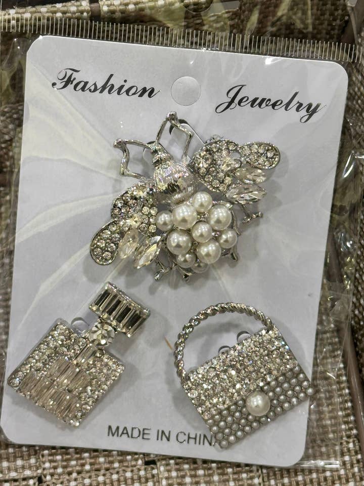 set of 3 bee pins for wholesale by ADORA