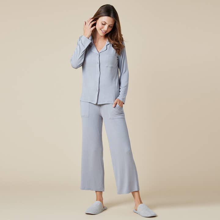 Softies - Wholesale Sleepwear Set - Women's - Sleep Soft Slim Notch Collar PJ Set for Women