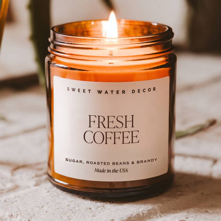 Fresh Coffee 9 oz Soy Candle - Home Decor & Gifts for wholesale by Sweet Water Decor