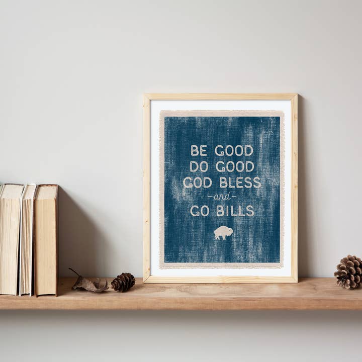 Perfect Day Print Co - Wholesale Art Print - Go Bills Josh Allen Quote Buffalo Canvas Art Print, 8x105