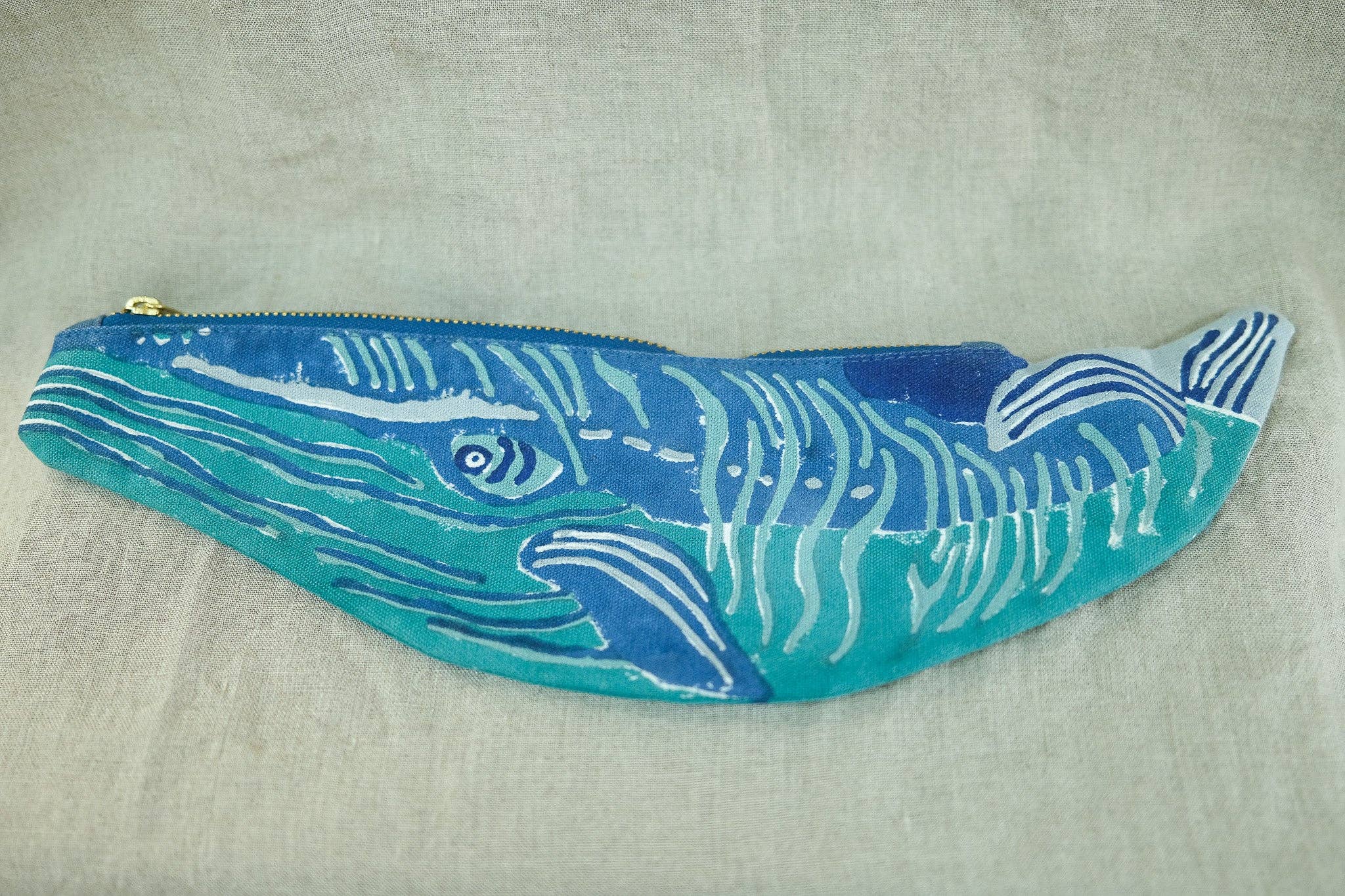 East End Press - Wholesale Pencil Case/Pouch - UK/EU: Whale Fabric Case1