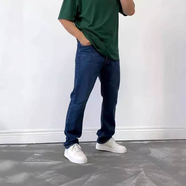 Pantalones vaqueros casuales de hombre de pierna recta para venta al por mayor de SALINA TRADING INC