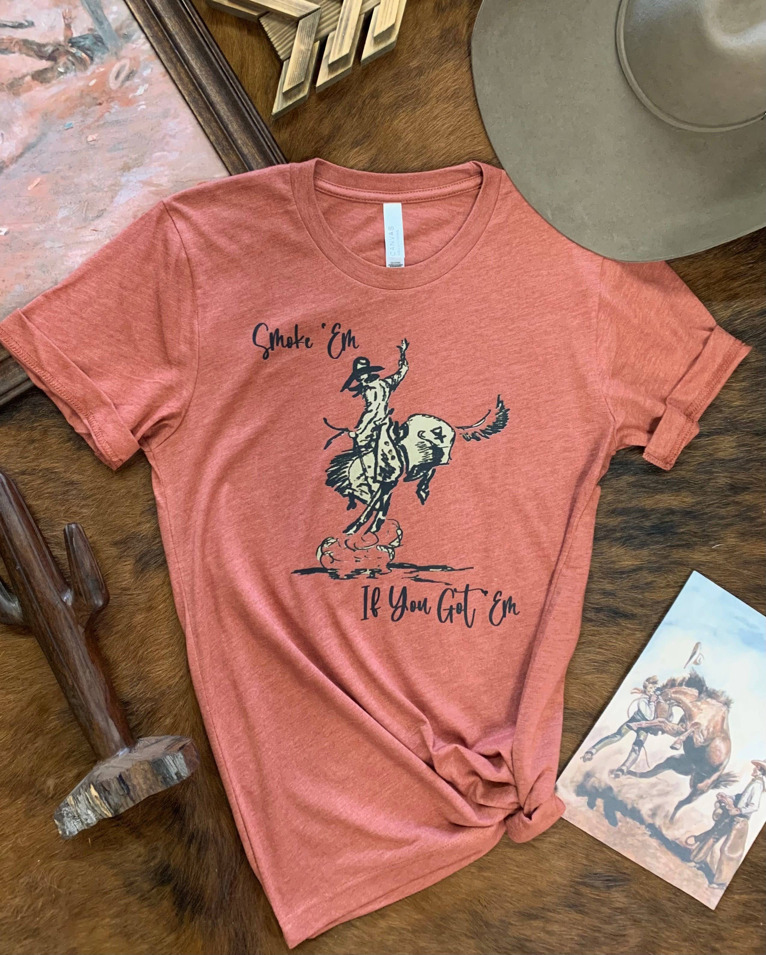 Ranch Girl Gear - Wholesale T-shirt met print - Dames - Smoke 'Em If You Got 'Em Western Graphic T-shirt1