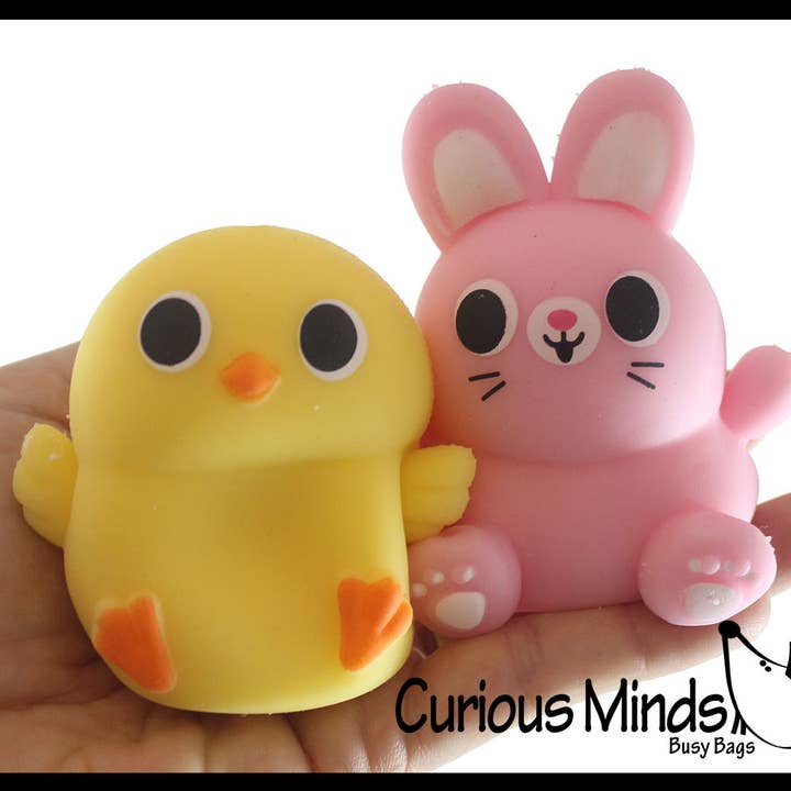 Curious Minds Toys – wholesale Squishy toy – Kids & Baby – 1 Easter Themed Creamy Doh Filled Squeeze Stress Balls - Chi4