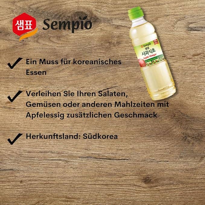 utoppa GmbH – wholesale Flavoured/infused water (non-carbonated) – Sempio Apple Vinegar 500 ml1