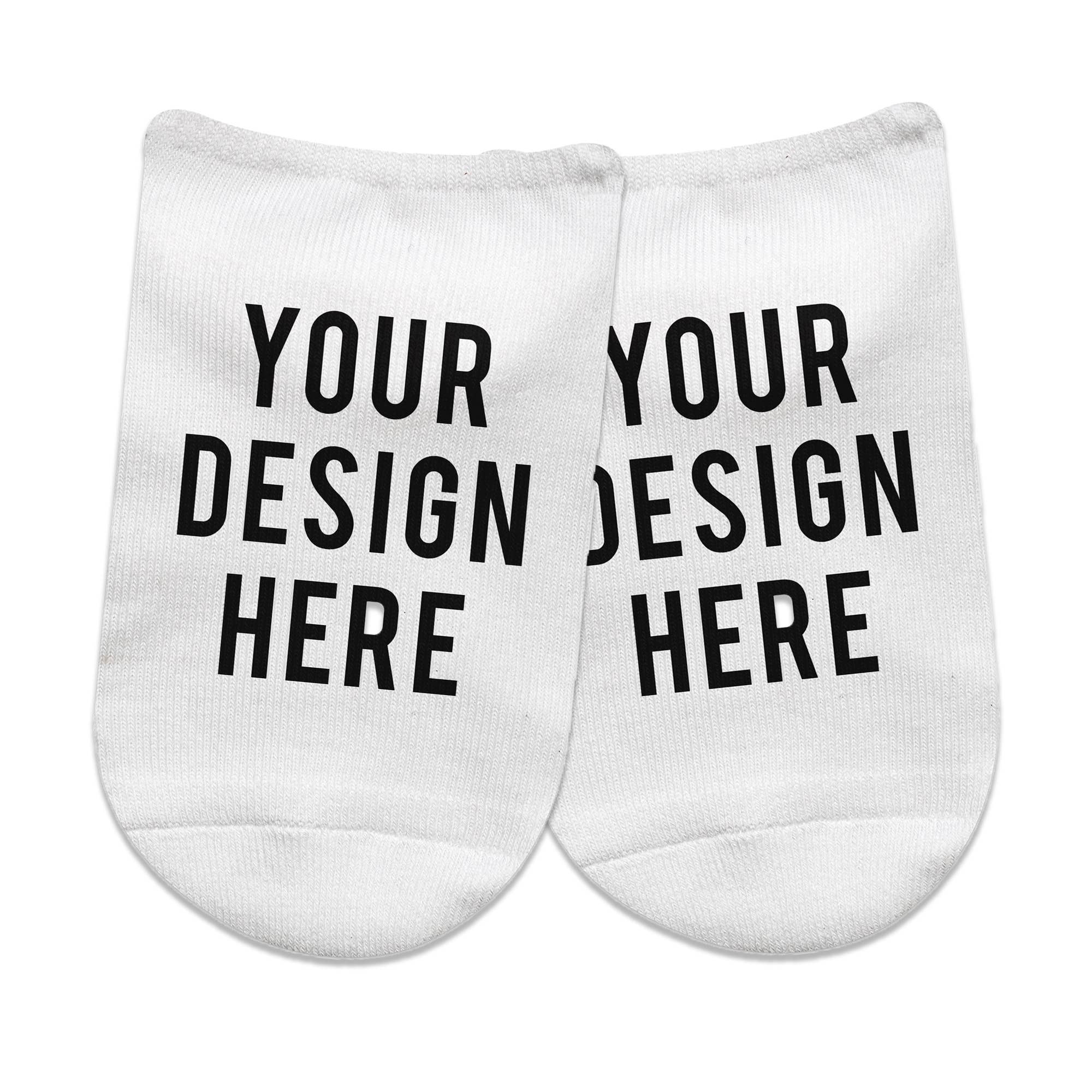 Sockprints - Wholesale Socks - Unisex - Your Design Goes Here - Custom Printed Cotton No Show Socks1