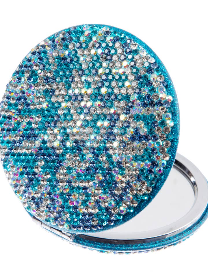 Circle Rhinestone Folding Makeup Mirror AM10449 for wholesale by Ole