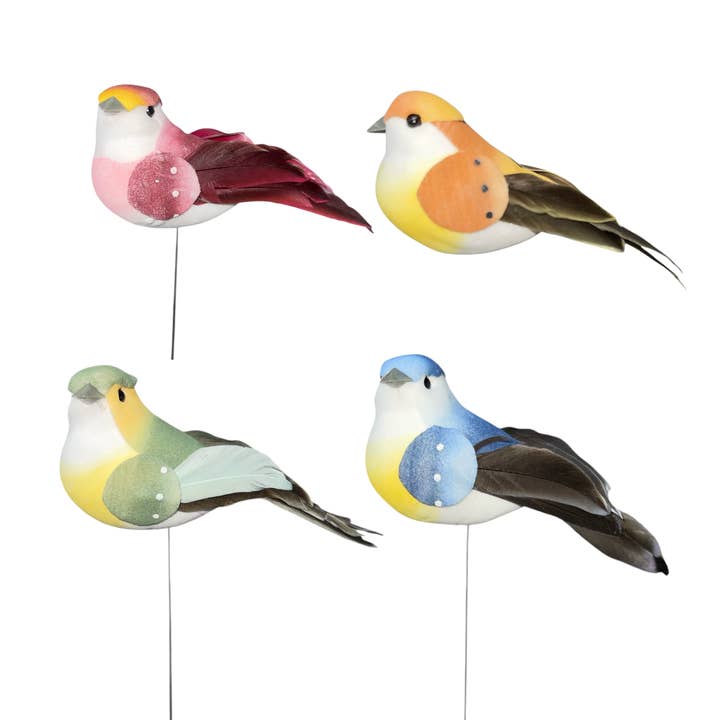 Thompson Wholesale - Wholesale Garden/Lawn Stake - Assorted Feathered Birds on Wire Picks (120 PC)7