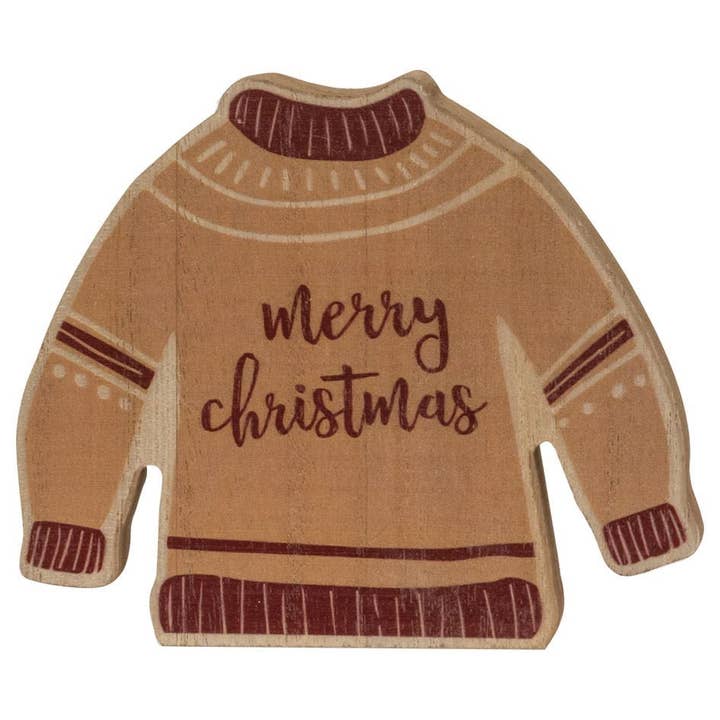 Col House Designs - Wholesale Christmas Decoration - Christmas Sweater Chunky Sitter, 3 Assorted3