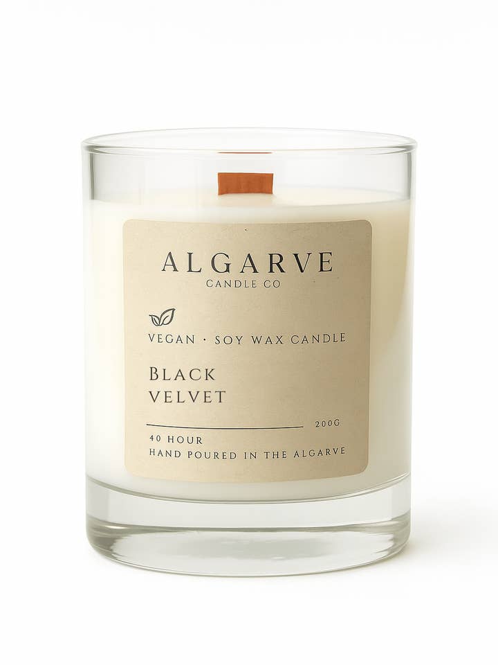 Soy Candle | 40hr | Black Velvet for wholesale by Algarve Candle Company