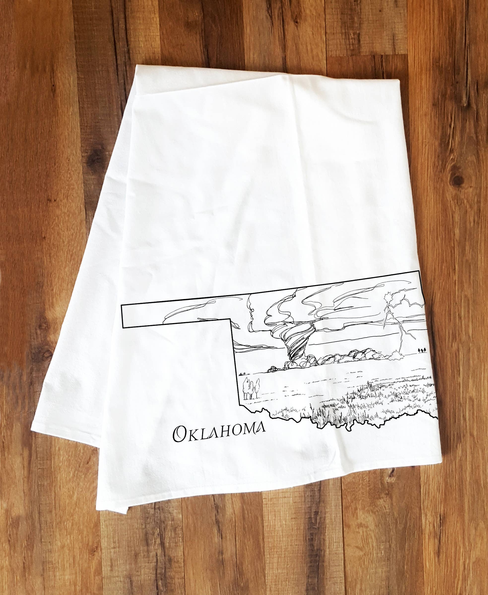 Corvidae drawings & designs - Wholesale Tea Towel - Oklahoma Tornado Tea Towel0
