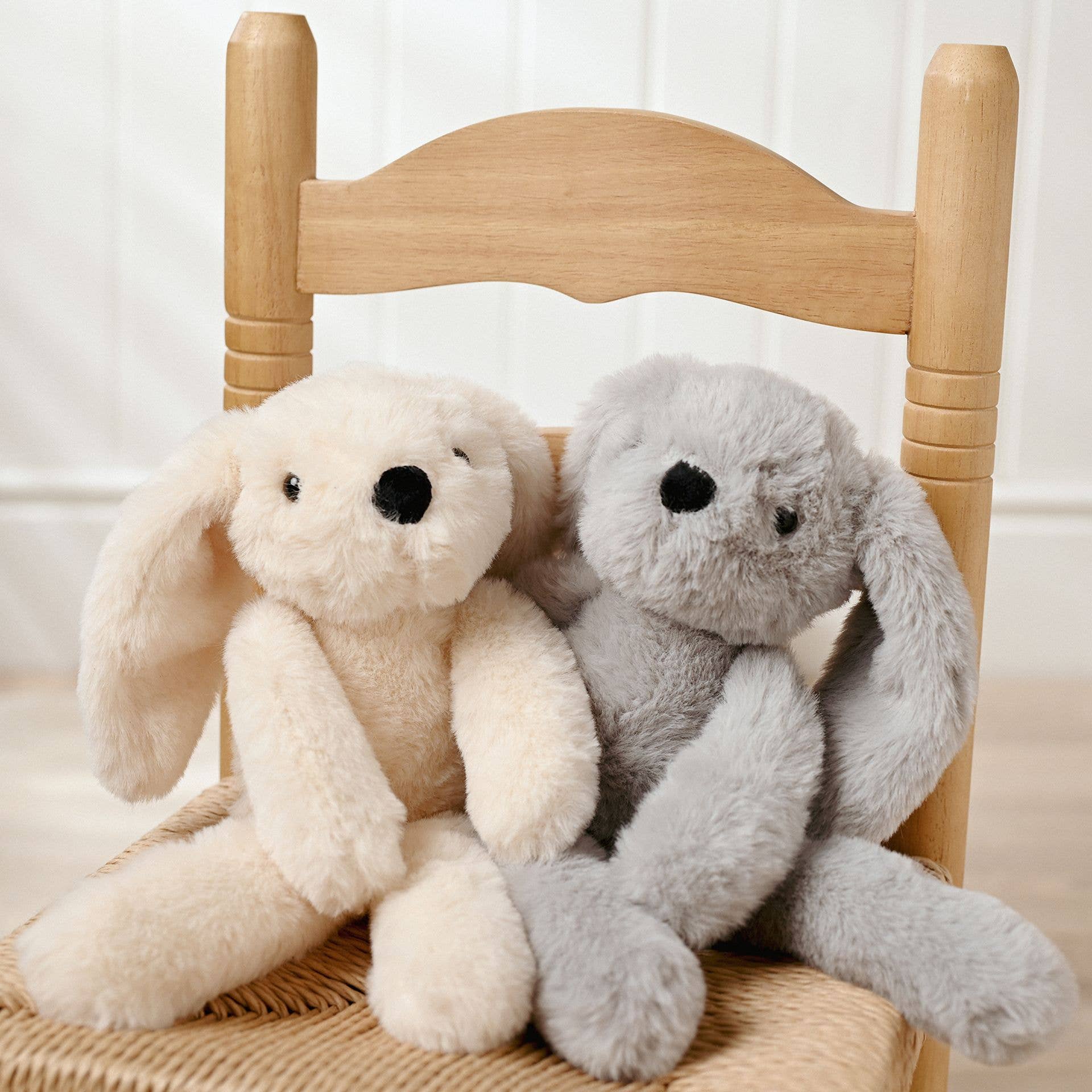 WIDDOP and Co. US - Vente Peluche – enfant et bébé - Théo le lapin en peluche gris aux longues pattes 35 cm5