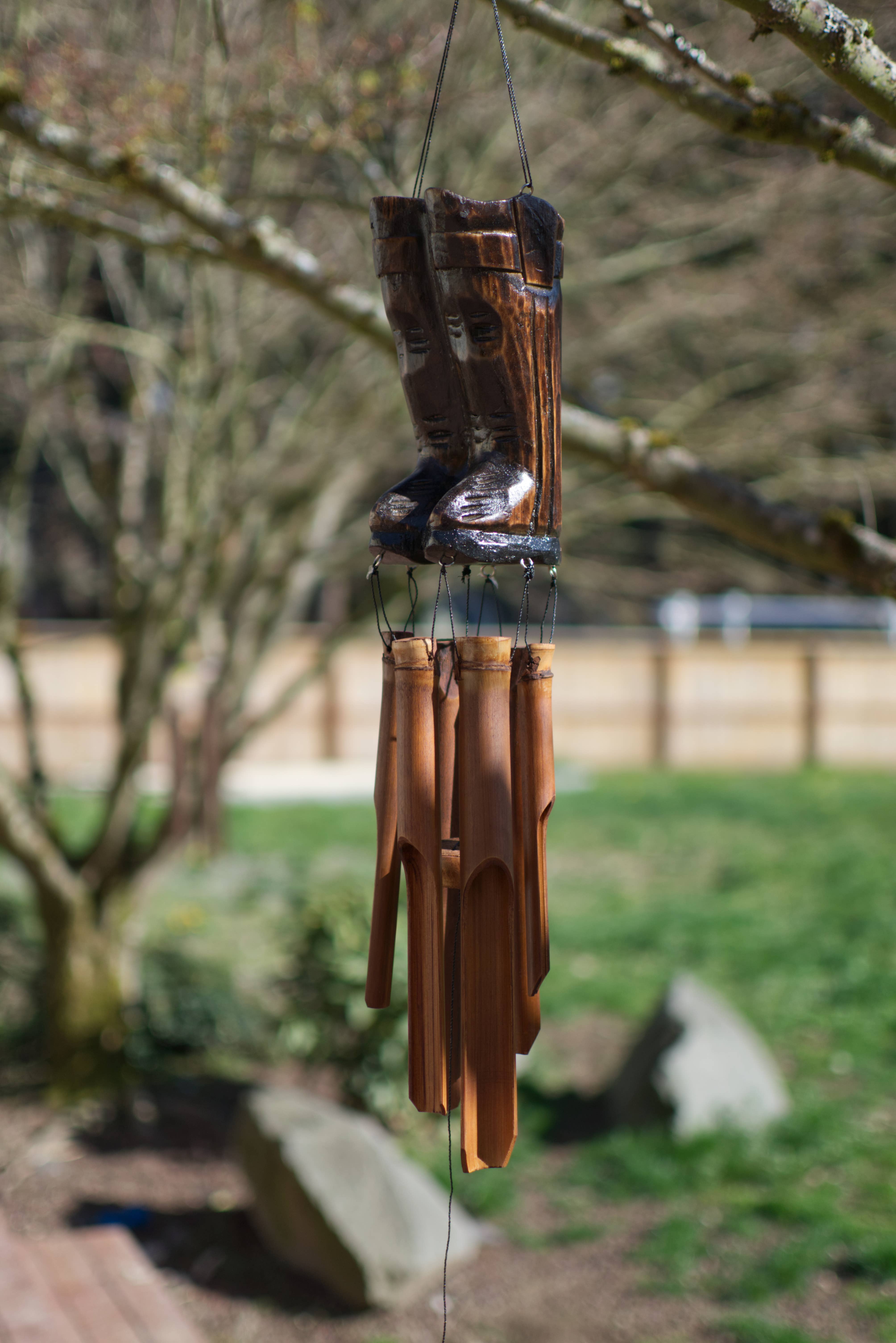 Cohasset Gifts - Wholesale Wind Chime - Cowboy Boots Bamboo Wind Chime4