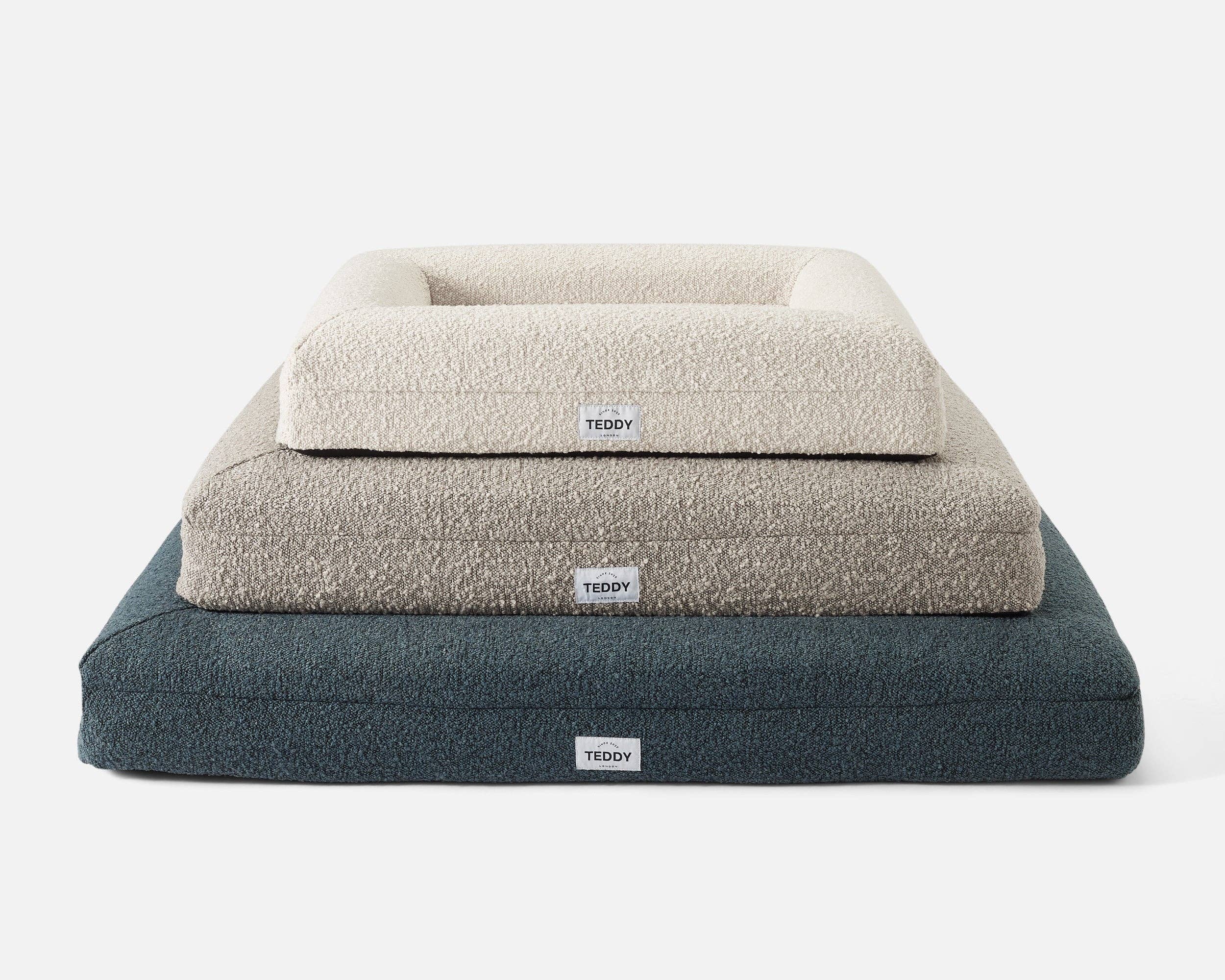 TEDDY LONDON – wholesale Husdjursbädd – Hund – NY MEDIUM BOUCLE SÄNG I MARINEN5