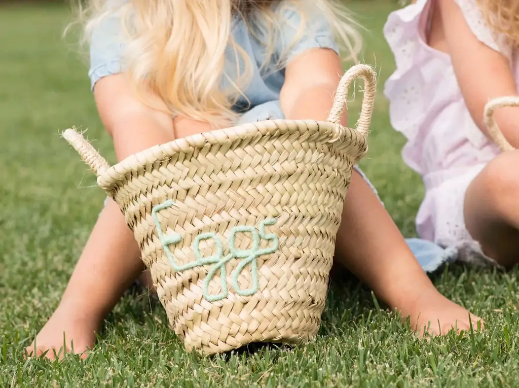 High crafty - Wholesale Basket - Kids & Baby - Mini Basket (Mint) – Handwoven Palm Leaf Easter Basket with 0