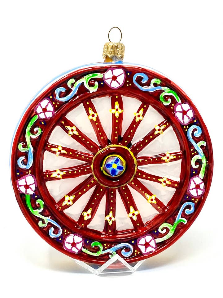 Sicilian Carretto R Holiday Polish Glass Christmas Ornament for wholesale by Kenzies of London