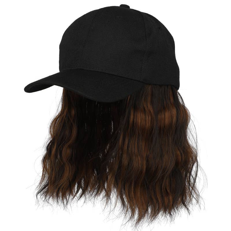 AK Brand - Vente Extensions de cheveux - Casquette de baseball avec extensions de cheveux courts ondulés pour femmes2