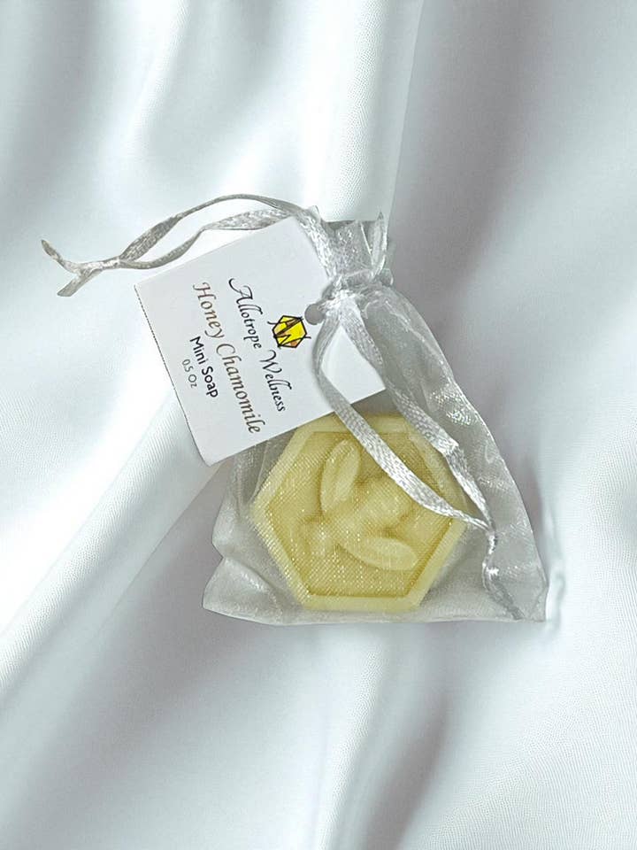 Honey Chamomile Mini Soap Bar for wholesale by Allotrope Wellness, Inc.