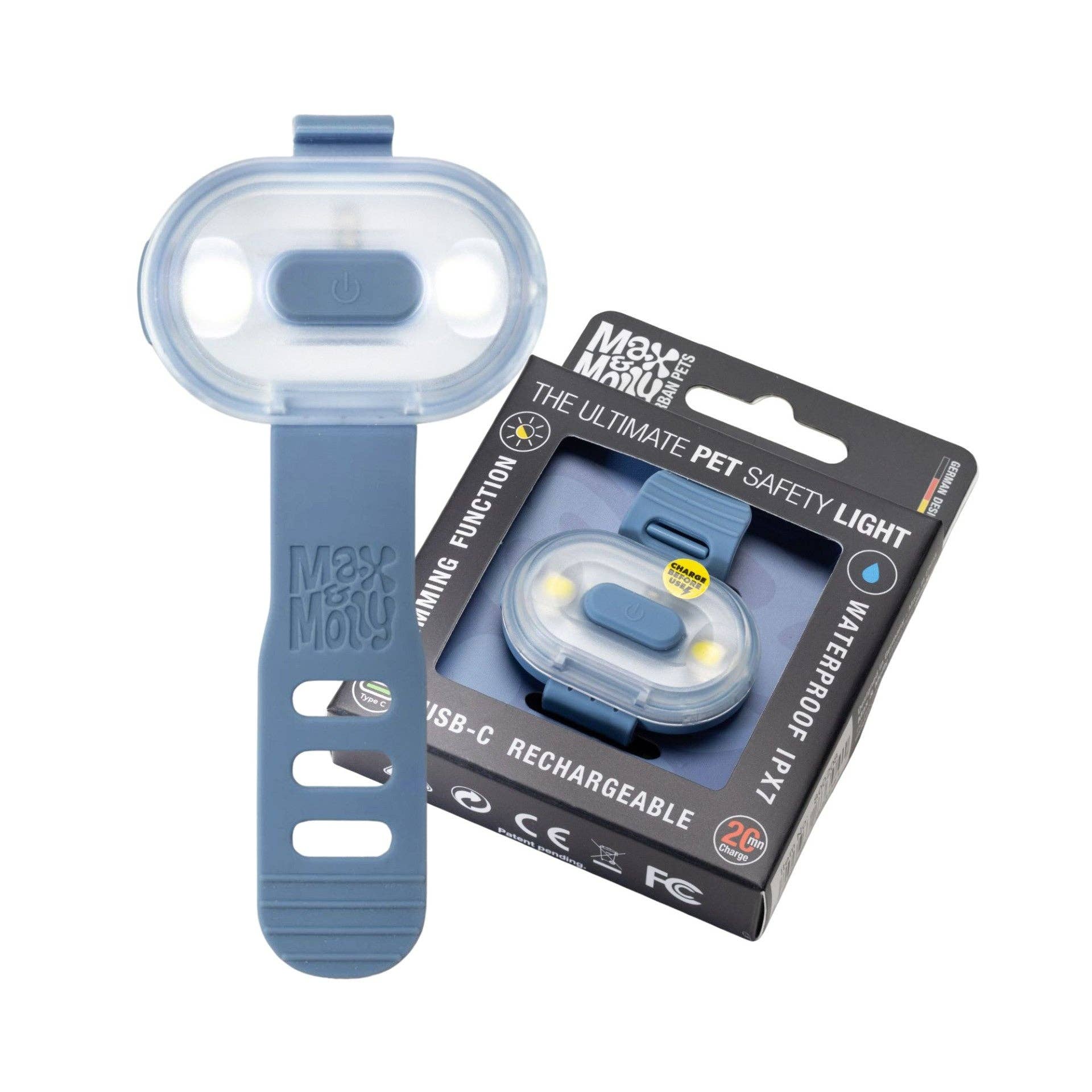 Max & Molly - Venta al por mayor Collar - Perros - Matrix 2.0 Ultra LED - luz de seguridad Ocean4