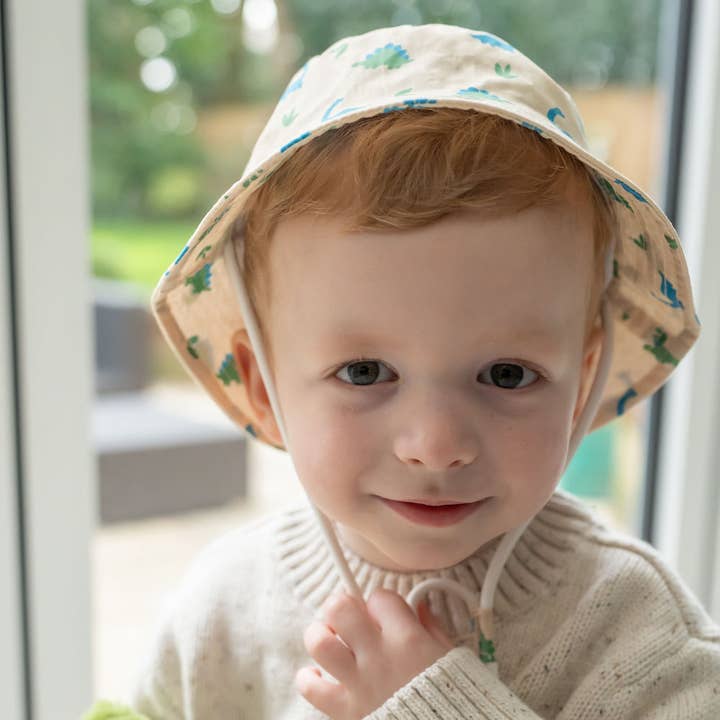 Ziggle Baby - Wholesale Bucket Hat - Kids - Blue/Green Dinos Sun Hat