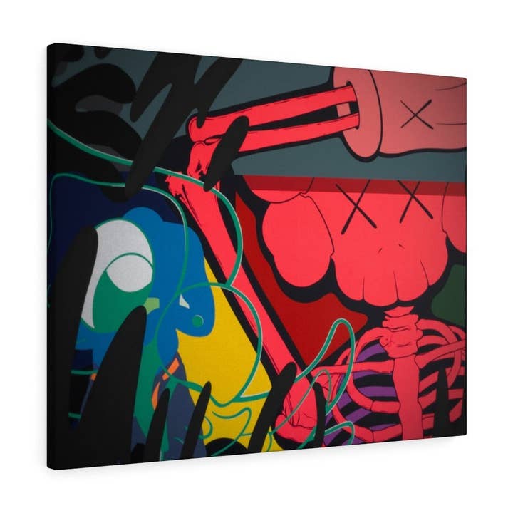 KAWS Ossa Rosse Tela per la vendita all'ingrosso da parte di HYPED ART
