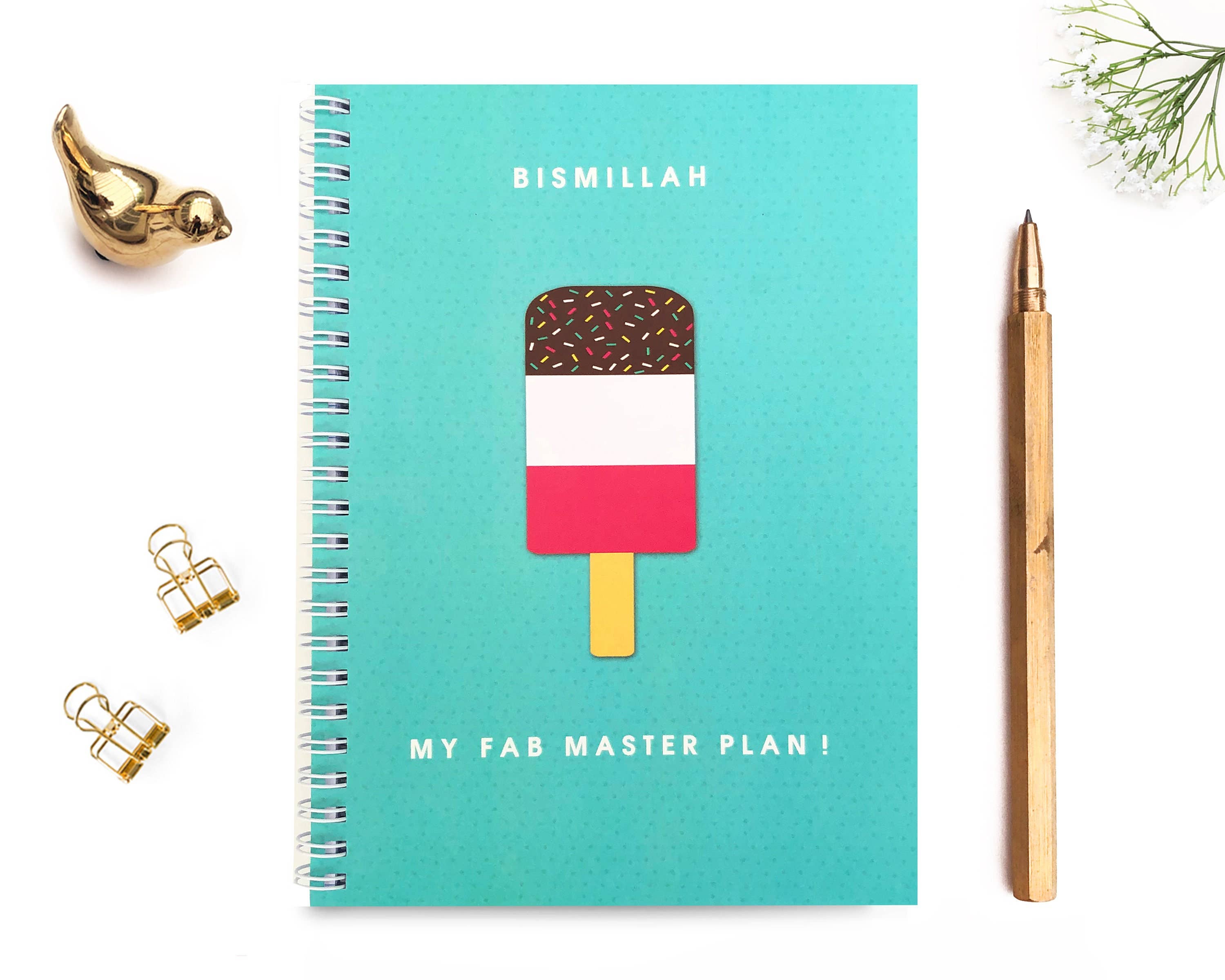 Islamic Moments - Wholesale Notebook - Bismillah... My Fab Master Plan Notebook, A5 Islamic Journal0