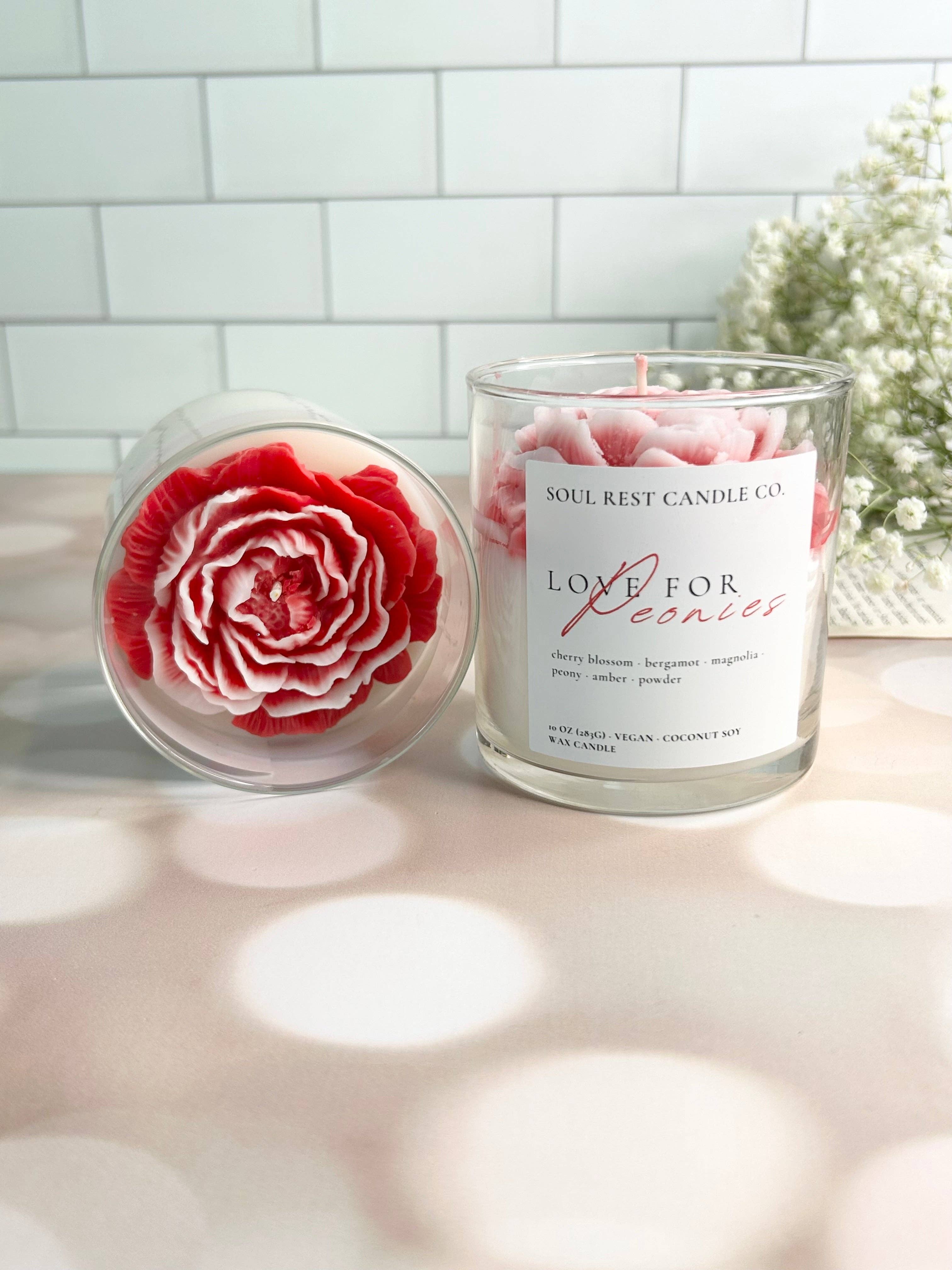 Soul Rest Candle Co. - Wholesale Jar/Filled Candle - Love for Peonies 10oz candle5