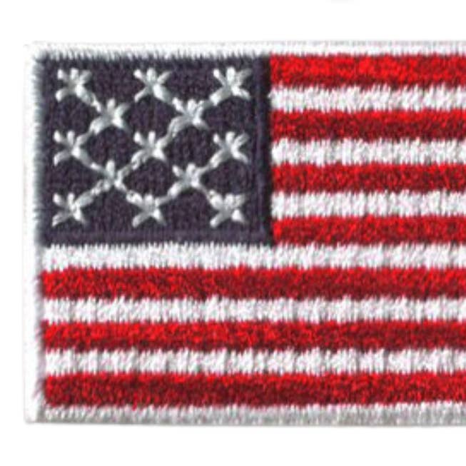 Patch drapeau MINI USA Rouge Blanc & Bleu Country à crochet (Pas un patch thermocollant) pour la vente par HEDi