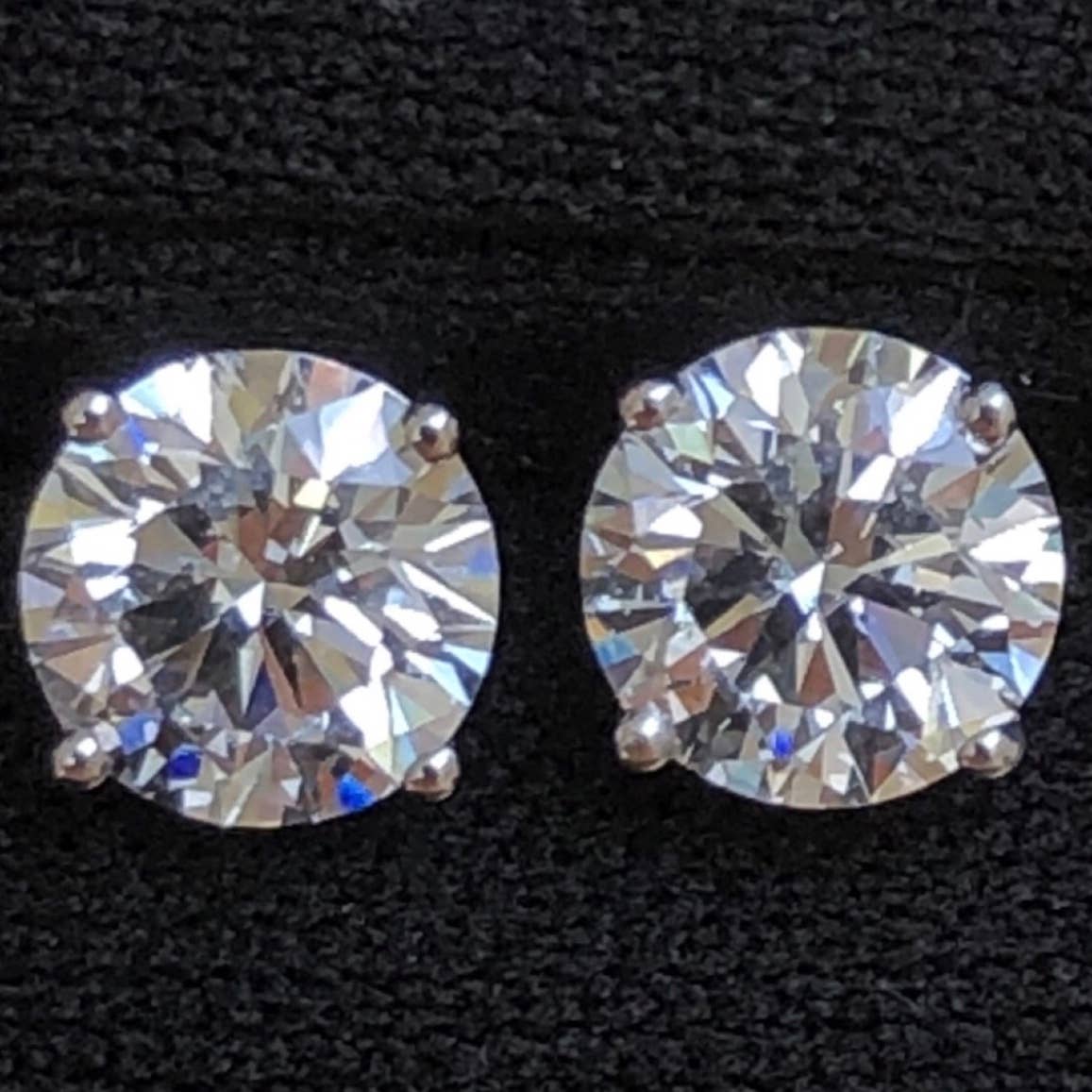 Lifetime Jewelers - Wholesale Stud/Post Earrings - 2 Ct Solitaire Round Lab Diamond Stud Earrings 14k Gold1