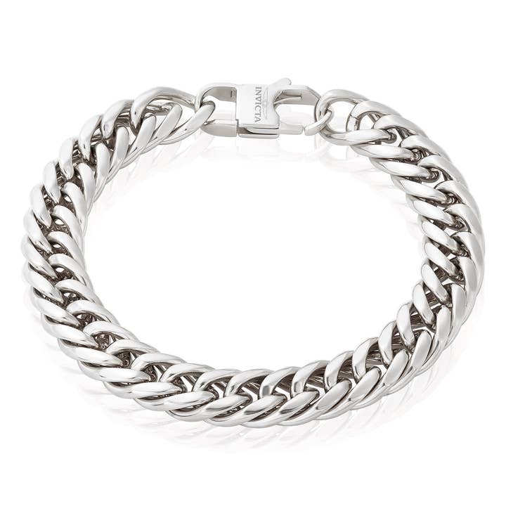 Invicta Jewelry Double Curb Chain Bracelet (11.5mm) - 8.75" for wholesale by West Coast Jewelry