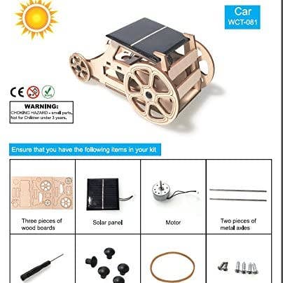 SmartsToy - Wholesale Toy Car/Truck - Kids - Wooden Solar Model Cars to Build for Kids 9-12, Educational