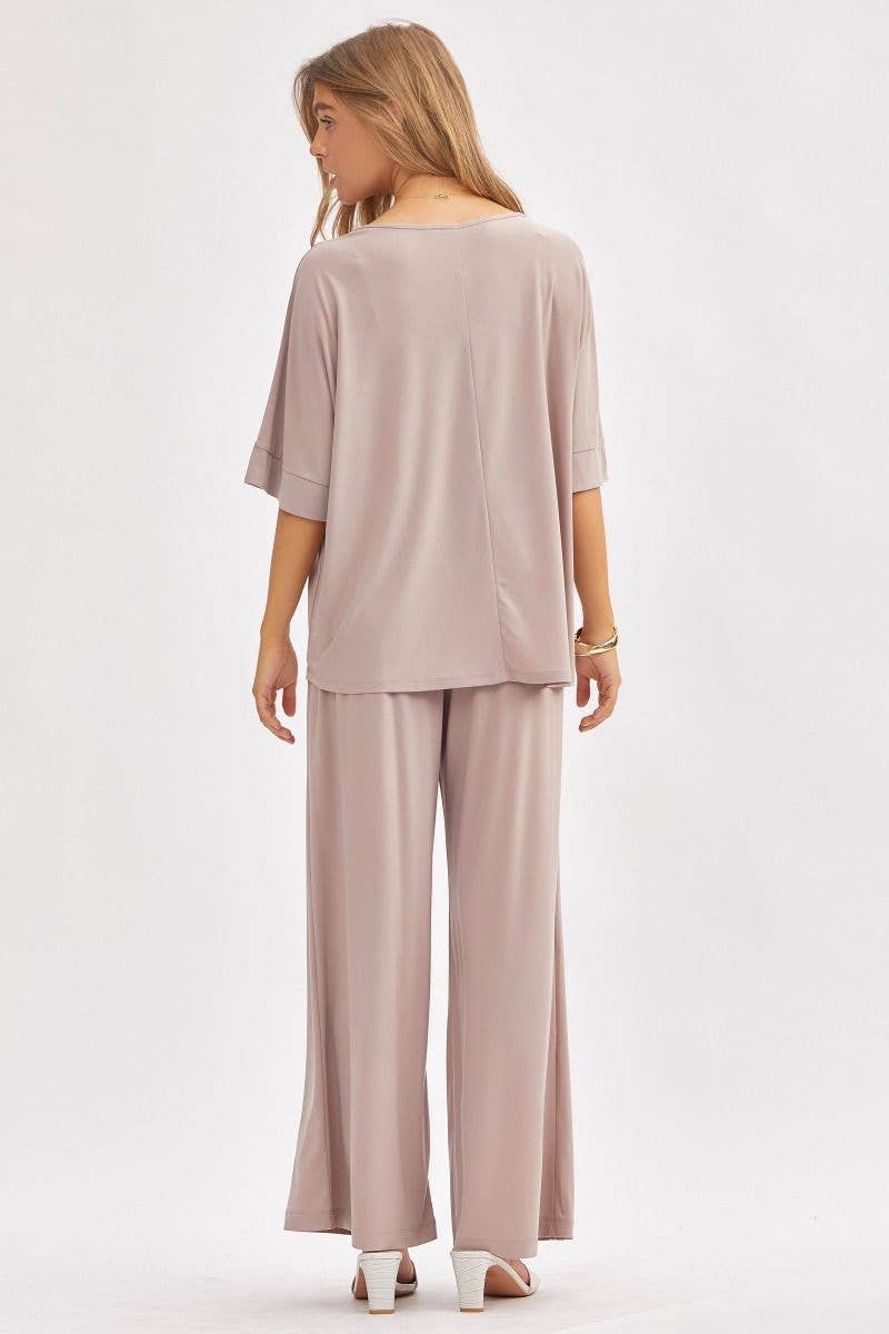 Dear Scarlett - Wholesale Top & Pant Set (NOT Loungewear) - Women's - Stylish Flowy Top + Wide Leg Set TRVSET-CABANA8