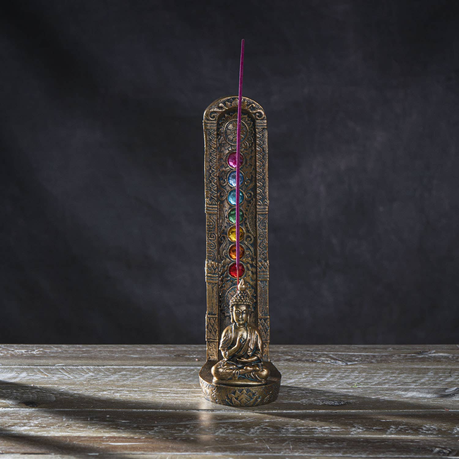 Pacific Trading - Wholesale Incense Holder - 7 Chakra Meditation Buddha Incense Burner1