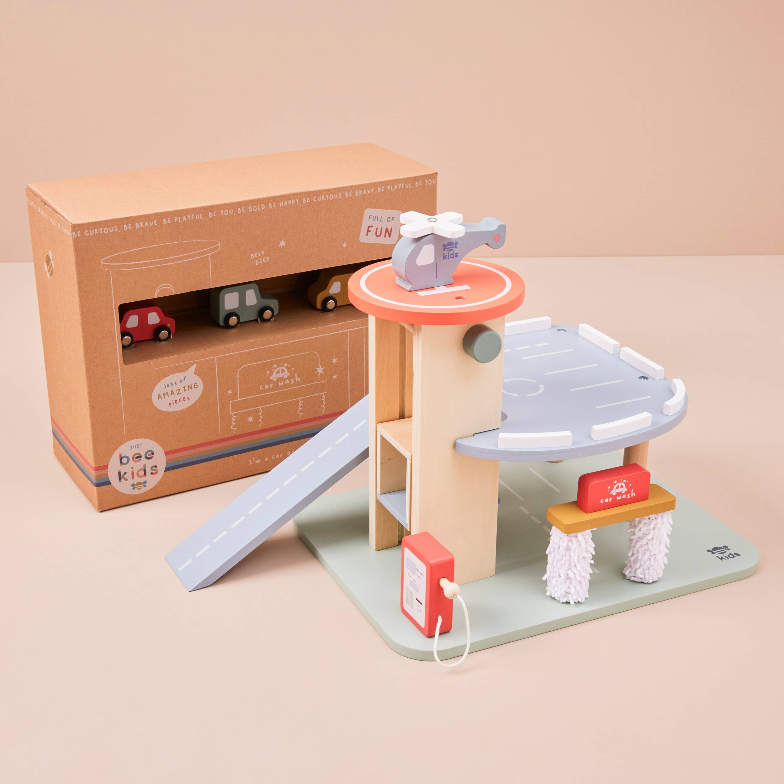 Just Bee Kids – wholesale Wood toy – Child – Just Bee Kids Wooden Garage Toy4