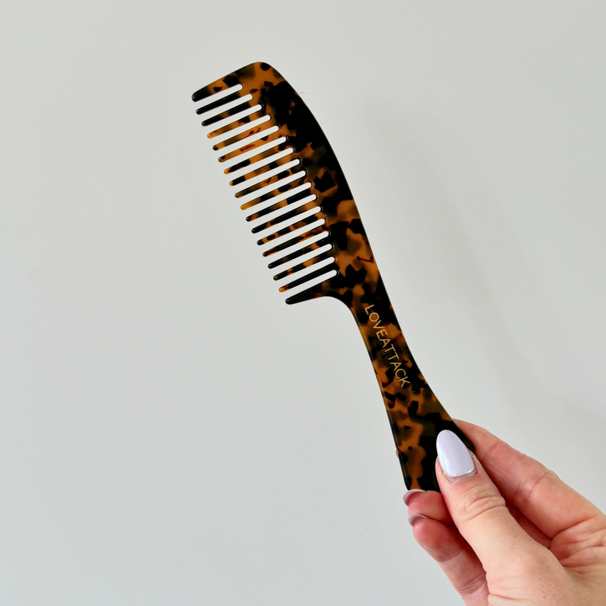 Love Attack - Wholesale Hair Brush/Comb - Cellulose Acetate Handled Detangling Combs0