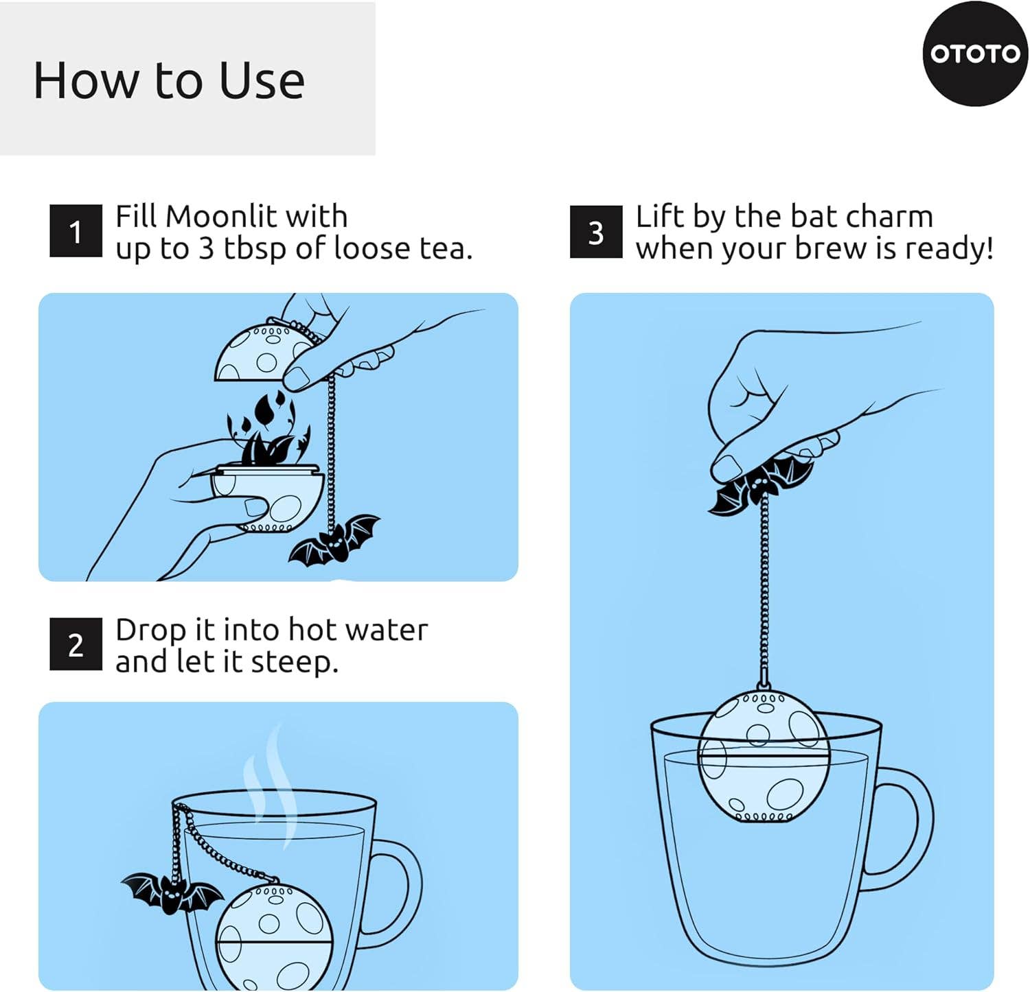 OTOTO - Wholesale Tea Strainer/Infuser - NEW Moonlit Tea Infuser - Tea Accessories & Gifts5