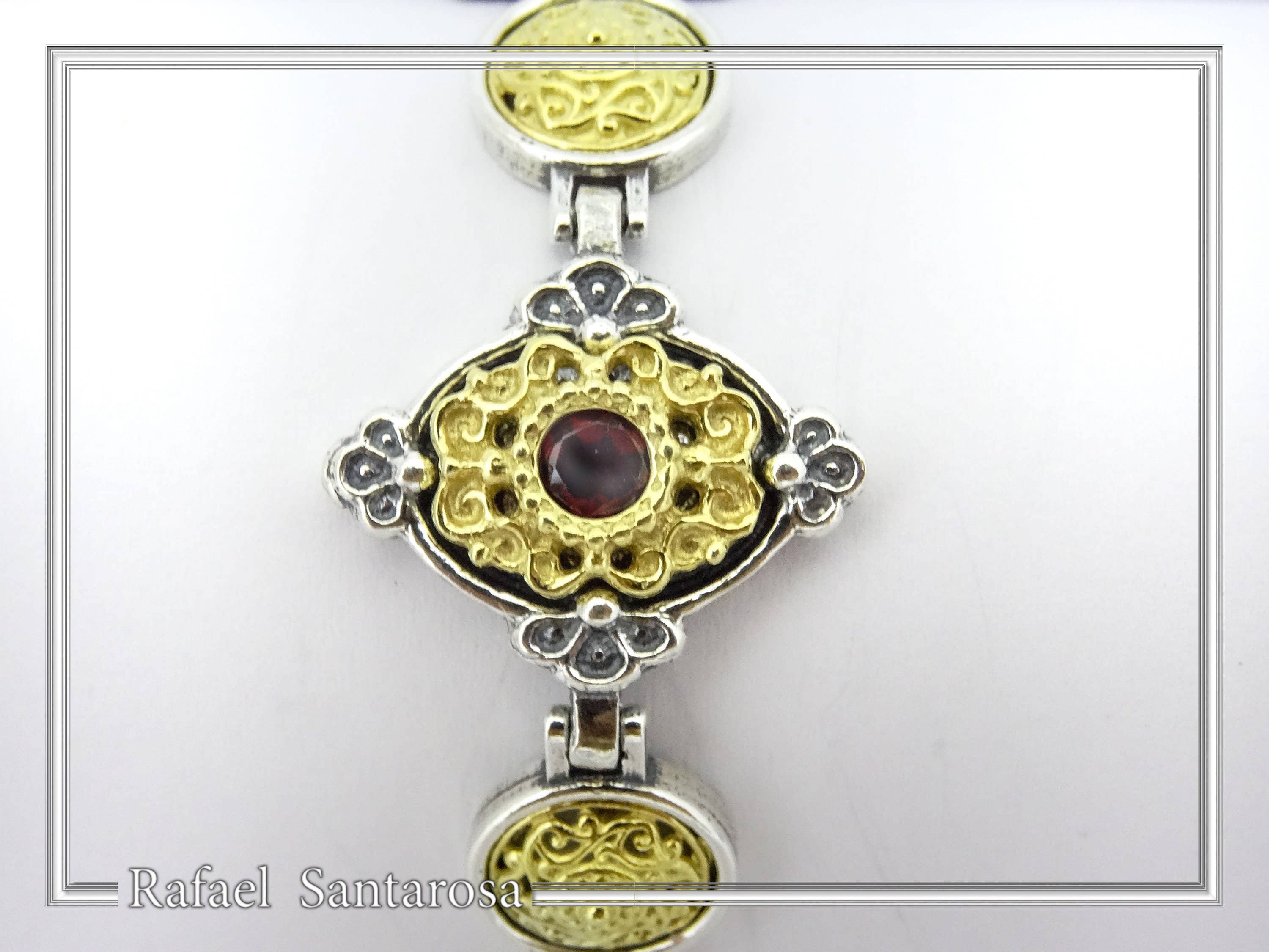 RAFAEL SANTAROSA - Wholesale Charm/Dangle Bracelet - Byzantine silver bracelet with filigree9