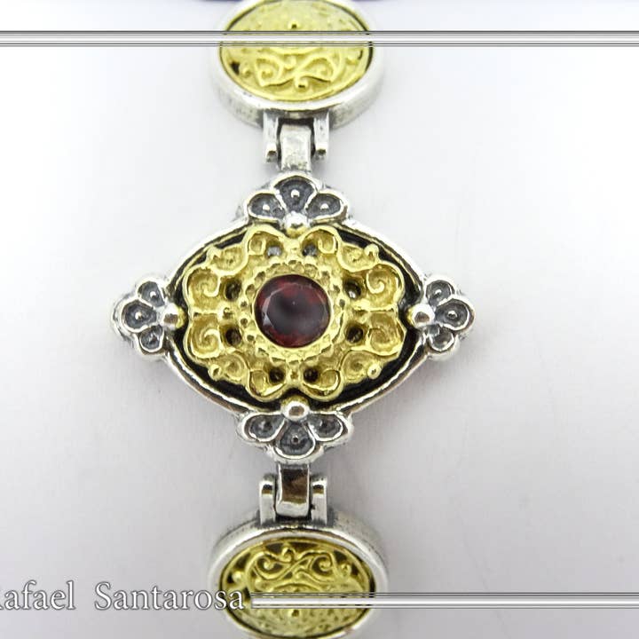 RAFAEL SANTAROSA - Wholesale Charm/Dangle Bracelet - Byzantine silver bracelet with filigree9
