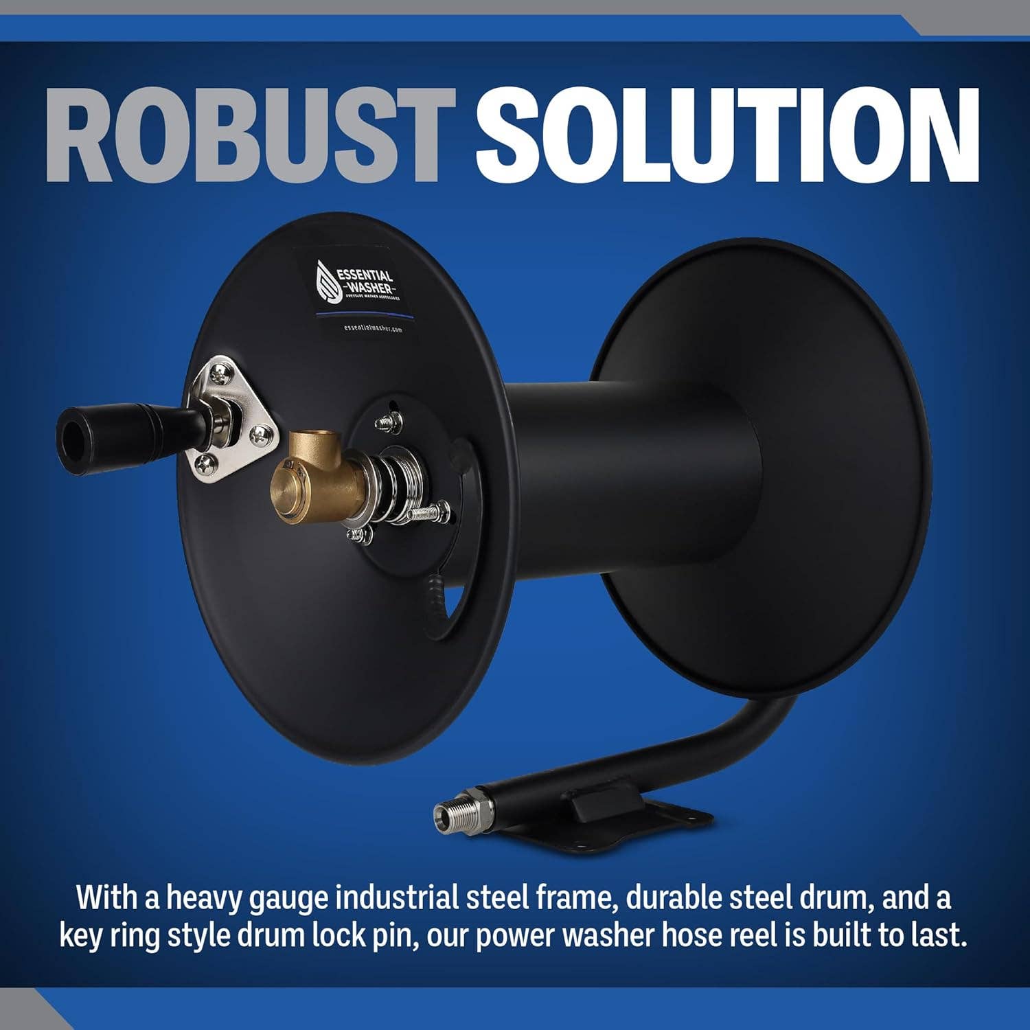 Essential Washer - Wholesale Tool Set - 100' FT Pressure Washer Hose Reel Kit | 8 FT Whip Line3