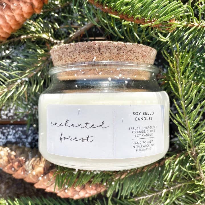 Soy Bello Candles - Wholesale Jar/Filled Candle - Enchanted Forest-Soy Wax Candle-9oz- Luxury Candle