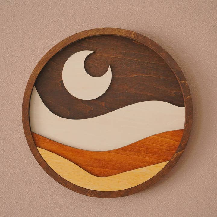 Sol og måne væghængning E04 for engroshandel hos BearCrafts
